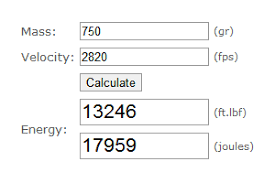 Bullet Kinetic Energy Calculator Energy Calculator Kinetic Energy Calculator