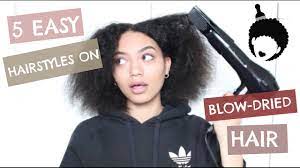It is important to note that black texture hair is more prone to cuticle damage from blow dryer heat. 5 Easy Hairstyles On Blow Dried Hair Youtube