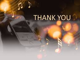 The title slide has a person playing music on a busy street. Cellphone Music Google Slides Template Free