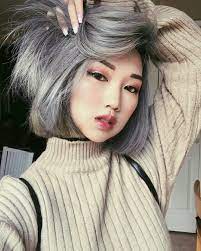Auburn is one of the most suitable hair colors for asian women who have yellowish and dark skin tone. Ombre Grey Hair Asian Novocom Top