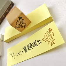 付箋スタンプ】学習 仕事 スタンプ デスクワーク イラスト かわいい デコレーション 手帳 バレットジャーナル はんこ ゴム印 パンダ 矢印 女の子  メモ ふせん 付箋 - 【かょのこHANKO】- プレゼント＆ギフトのギフトモール