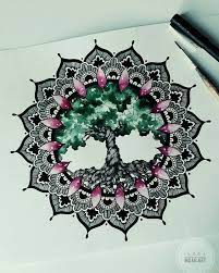 Tree Of Life Mandala Add Watercolor And Use Celtic Knots Tree Tattoo Watercolor Tattoo Tree Tree Of Life Tattoo