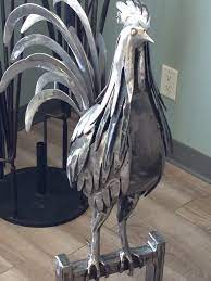 Sculpture Coq Metal Surdimensionnee Etsy Scrap Metal Art Recycled Metal Art Metal Art Welded
