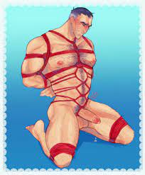 balls bara bara tits bondage dilf erect penis erection incubita male  male bondage male only older male overwatch overwatch 2 pecs penis penis  bondage rope rope bondage sigma (overwatch)