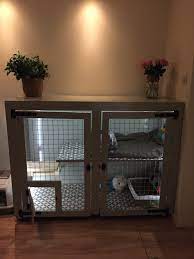 Elevated hutches will save your pets from snakes and pests. Indoor Bunny House Indoor Bunny House Diy Dog Crate Dog Crate Furniture