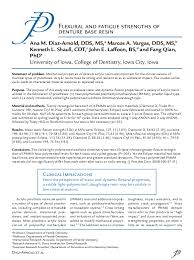 Pdf Flexural And Fatigue Strengths Of Denture Base Resin Marcos Vargas Academia Edu