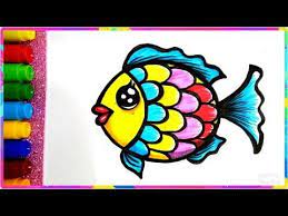 رسم سمكة جميلة وسهلة للأطفال خطوة بخطوة رسم سهل جدا رسم سمك بسيط بالخطوات youtube art lessons art enamel pins