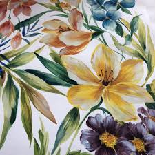 Tropical Flowers Painting Tropical Flowers Illustration Tropical Artwork Floral Artwork