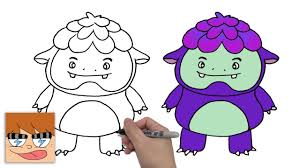 Mysterious noises lead abby to a fuzzly obsessed with buttons. How To Draw Abby Hatcher Grumbles Youtube