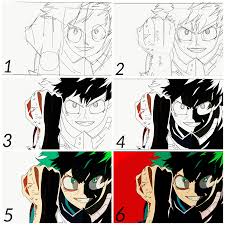Instead of the superheroes being one in a million, 80% of the world's population is born with superpowers or quirks. My Hero Academia Izuku Midoriya Steps By Wasir Rumi On Deviantart