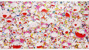 Sora to umi aida makiko firewood, koshino murakami, spring sky town wallpaper. Takashi Murakami Desktop Background