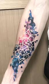 Space Inspired Watercolor Mandala Space Tattoo Sleeve Sleeve Tattoos Watercolor Galaxy Tattoo
