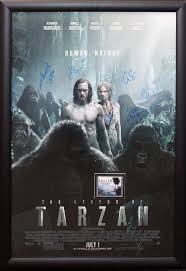 Margot robbie, christoph waltz, samuel l. Legend Of Tarzan Signed Movie Poster In Wood Frame With Coa Tarzan Full Movie Tarzan Movie Tarzan