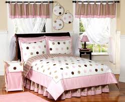 Pink Brown Polka Dot Comforter Bedding Set Kidsroomstore Childrens Bedding Sets Girl Beds Pink Bedding
