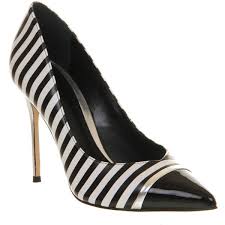 Black And White Striped Heels Pin By Liu On Top Shoes Leather High Heels Heels Splendid Shoes