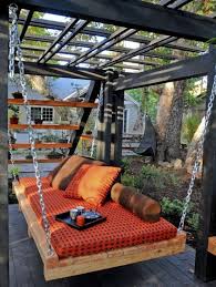 Swing beds are called daybed swings, swinging outdoor beds, and patio beds. 51 Relaxing Outdoor Hanging Beds For Your Home Digsdigs