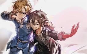 It's where your interests connect you with your people. Download Wallpapers Kirito And Eugeo Manga Artwork Sword Art Online Kirito With Eugeo Sword Art Online Alicization Sao Kirito Eugeo For Desktop Free Pictures For Desktop Free