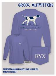 Greek Outfitters Beta Upsilon Chi Bird Dog Comfort Colors Long Sleeve Pocket Tee Grafcow Comfort Colors Long Sleeve Long Sleeve Tshirt Men Comfort Colors