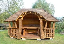 Foisor Rustic Din Lemn Rotund Outdoor Diy Projects Outdoor Furniture Design Backyard Diy Projects