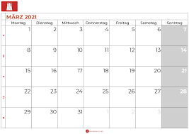 Lade dir unseren wunderschönen din a4 kalender 2021 jetzt einfach kostenlos herunter. Kalender Marz 2021 Hamburg Kalender Kalender Feiertage Monatskalender