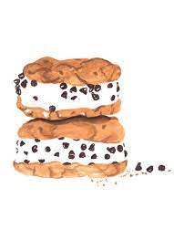 Chocolate Cookie And Ice Cream Sandwich For The Kid In Me A Summertime Favorite Art By A Danielle Ice Cream Cookie Sandwich Sandwich Drawing Cookie Drawing