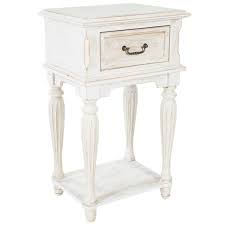 High quality modern industrial antique vintage foam base top and x cross stainless steel base stool end table beside table. Antique White French Side Table Hobby Lobby 1852094