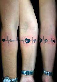 Heartbeat Tattoo Family Tattoos Friend Tattoos Sibling Tattoos
