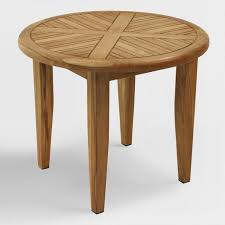 4.4 out of 5 stars 1,348. Round Teak Wood Hakui Lounging Accent Table World Market