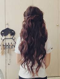Make a statement with your curly hair hairstyles by adding in a crown braid. Long Curly Hair Tumblr Hairstyles Trends Hairstyles 2014