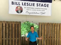 Cary amphitheatre stage named for Bill Leslie in honor of his career