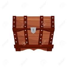 Cartoon Icon Of Antique Wooden Chest With Brown Stripes And Metal Royalty Free Cliparts Vectors And Stock Illustration Image 124882713