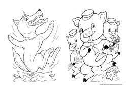 Desenhos para pintar e desenhos para colorir gratis. Os Tres Porquinhos