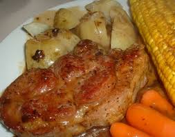 Pork Blade Steak With Garlic Herb Recipe Food Com Recipe Slow Cooker Pork Shoulder Pork Cube Steak Recipes Pork Recipes