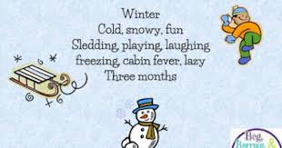 Winter Poetry And A Freebie Reading Response Journals Winter Poetry Cinquain Poems