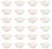 50Pcs Disposable Paper Bowls Soup Salad Dessert Bowls 350ml Friendly  Biodegradable Bowls Plates Cereal Bowls Takeaway Bowls for Restaurant Home  White