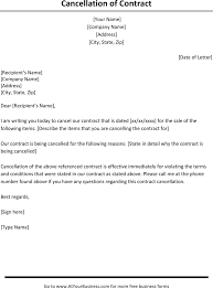 The Contract Cancellation Letter Can Help You Make Professional And Template Sample Form Breach Notice Find Lettering Words Word Template