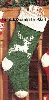 Is there anything more filled with hope and anticipation than a neat row of christmas stockings? Knit Christmas Stocking Pattern Reindeer By Bubbleguminthemail Knitted Christmas Stocking Patterns Knitted Christmas Stockings Christmas Knitting
