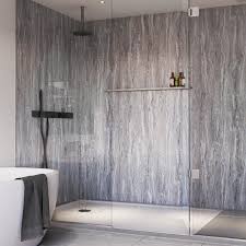 Showerwall Blue Toned Stone Waterproof Proclick Shower Wall Panel Shower Wall Panels Waterproof Shower Wall Panels Bathroom Wall Panels