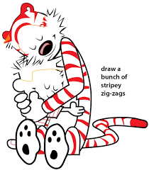 When i heard the news that bill watterson would be retiring, i took it really hard. How To Draw Calvin And Hobbes Hugging From Calvin And Hobbes With Easy Steps Lesson Page 2 Of 2 How To Draw Step By Step Drawing Tutorials Calvin And