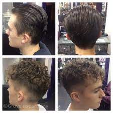 Short Hair Half Head Perm On Man Permed Hairstyles Perm Hair Men Boy Permed Hair