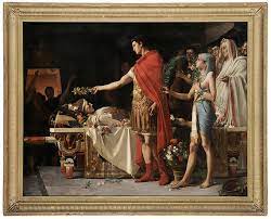 Julius caesar sent for his wife and son to be brought to rome, with the great surprise of the roman people. Lionel Noel Royer Cleopatra And Mark Antony At The Funeral Bier Of Julius Caesar 1878 Mutualart
