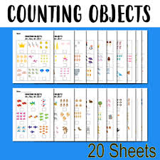 counting objects to 10 worksheets counting objects 1 10 math 20 sheets