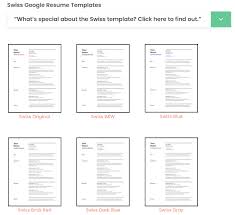 google docs resume templates