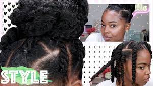 Another bonus is that because most of your hair will still be exposed as it's wrapped around the rod, your air drying. Simple Wash Day Style For Natural Hair Twisted Top Knot Bun On Wet Hair Youtube