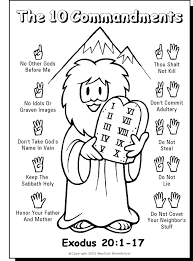 The negative commandments number 365, which coincides with the number of days in the solar year , and the positive commandments number 248, a number ascribed to the number of. Ten Commandments For Kids Coloring Pages Coloring Home