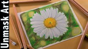 Then, draw eight straight lines across the center of the flower and different angles. Daisy Flower Colored Pencil Drawing Time Lapse Youtube