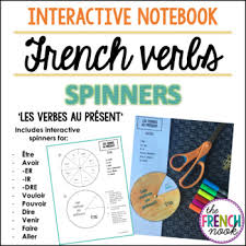 french verb conjugation interactive notebook spinners present tense