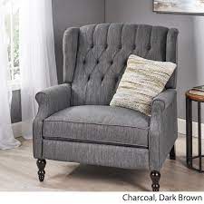 These wingback dining chair are trendy and can fit into every decoration style. Salome Oversized Tufted Wingback Fabric Push Back Recliner Ebay