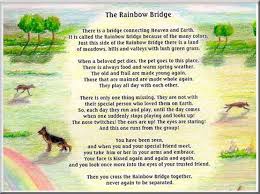 I created a free printable based on 'rainbow bridge' in loving memory of my daughter's (and our family's) cat, caressa, who died yesterday. Leerburg Rainbow Bridge