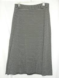 Dressbarn Skirt Women S Size Xl 14 16 Black Gray Striped Pull On A Line Maxi Dressbarn Aline Casual Womens Skirt Dressbarn Grey Stripes